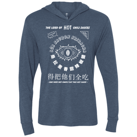 T-Shirts Indigo / X-Small Lord of Hot Sauces Triblend Long Sleeve Hoodie Tee