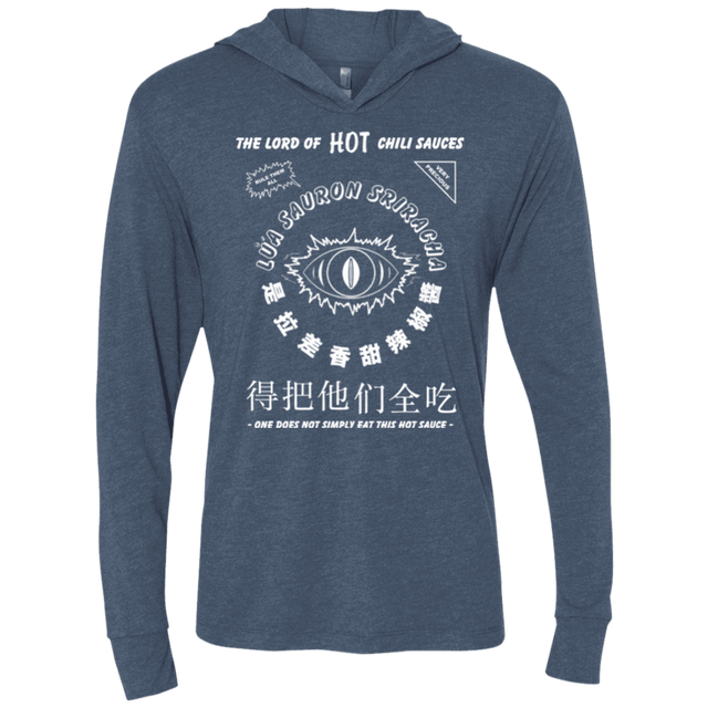 T-Shirts Indigo / X-Small Lord of Hot Sauces Triblend Long Sleeve Hoodie Tee