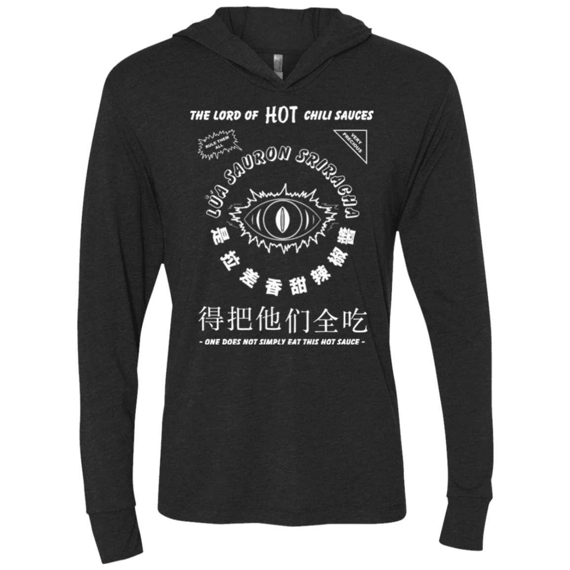 T-Shirts Vintage Black / X-Small Lord of Hot Sauces Triblend Long Sleeve Hoodie Tee