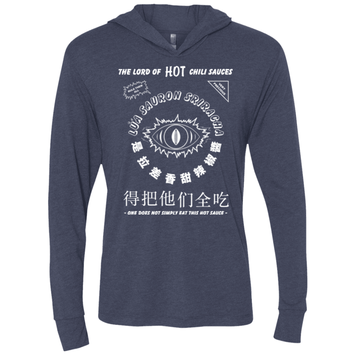 T-Shirts Vintage Navy / X-Small Lord of Hot Sauces Triblend Long Sleeve Hoodie Tee