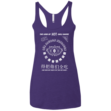T-Shirts Purple / X-Small Lord of Hot Sauces Women's Triblend Racerback Tank