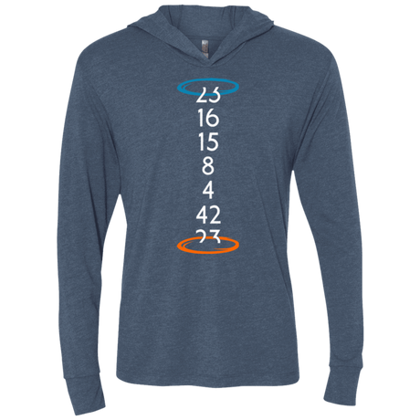 T-Shirts Indigo / X-Small Lost portal Triblend Long Sleeve Hoodie Tee