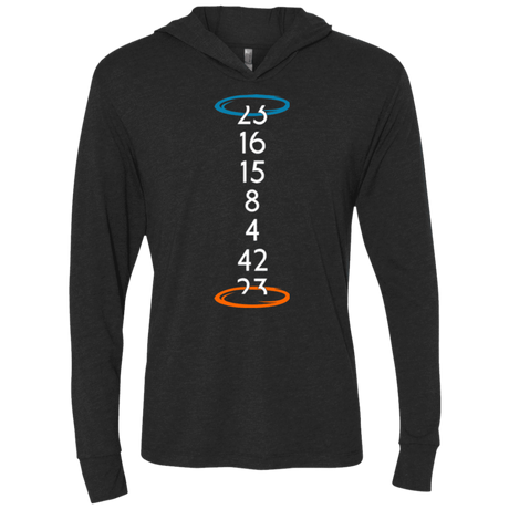 T-Shirts Vintage Black / X-Small Lost portal Triblend Long Sleeve Hoodie Tee