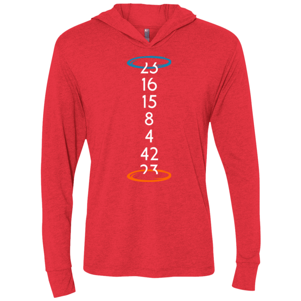 T-Shirts Vintage Red / X-Small Lost portal Triblend Long Sleeve Hoodie Tee