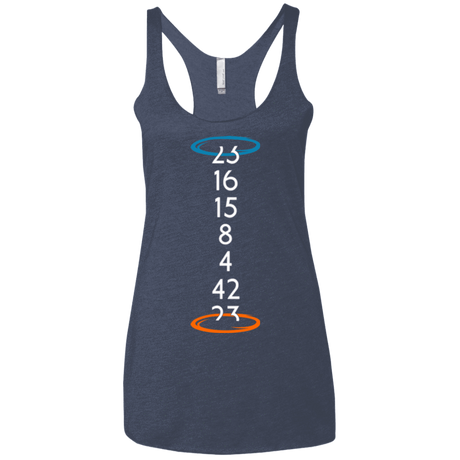 T-Shirts Vintage Navy / X-Small Lost portal Women's Triblend Racerback Tank
