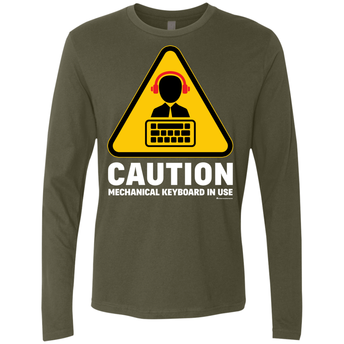 T-Shirts Military Green / Small Loud Typer Men's Premium Long Sleeve