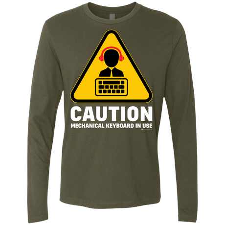 T-Shirts Military Green / Small Loud Typer Men's Premium Long Sleeve