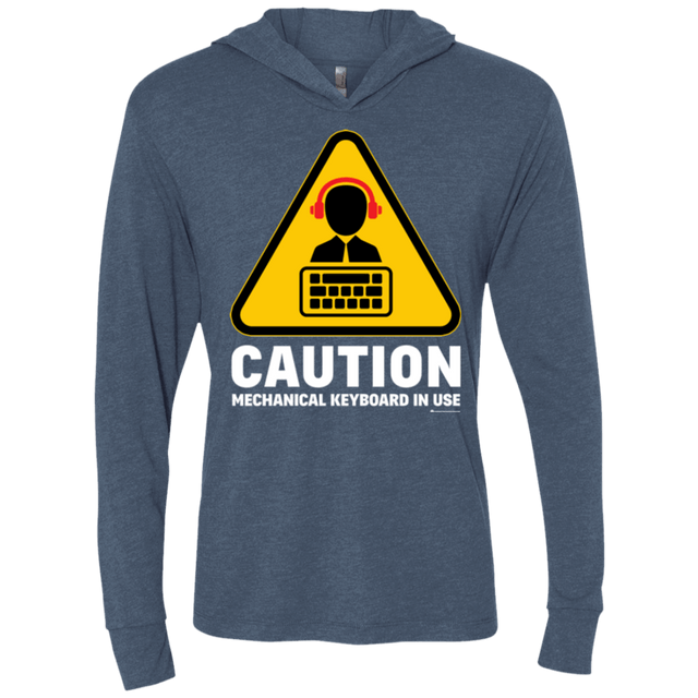 T-Shirts Indigo / X-Small Loud Typer Triblend Long Sleeve Hoodie Tee