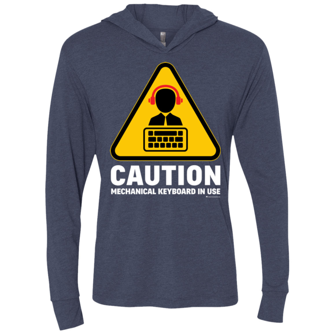 T-Shirts Vintage Navy / X-Small Loud Typer Triblend Long Sleeve Hoodie Tee