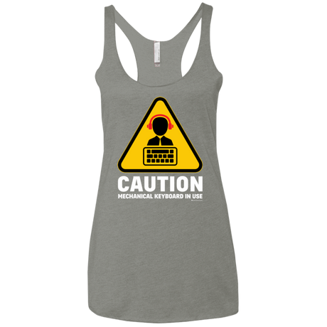 T-Shirts Venetian Grey / X-Small Loud Typer Women's Triblend Racerback Tank