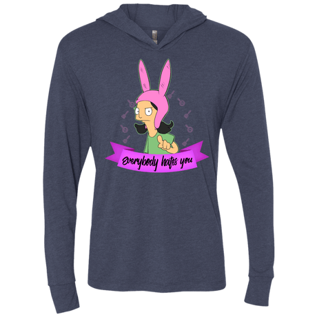 T-Shirts Vintage Navy / X-Small Louise Everybody Triblend Long Sleeve Hoodie Tee