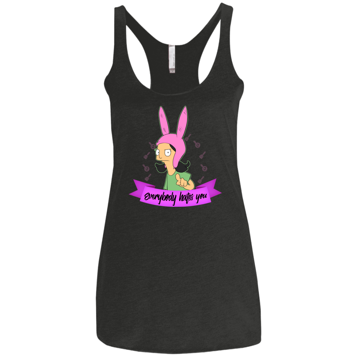 T-Shirts Vintage Black / X-Small Louise Everybody Women's Triblend Racerback Tank