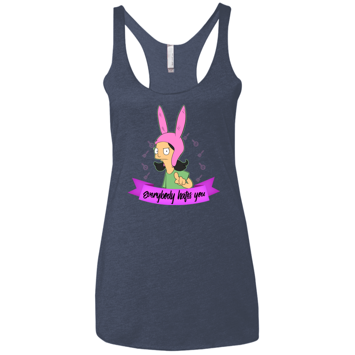 T-Shirts Vintage Navy / X-Small Louise Everybody Women's Triblend Racerback Tank