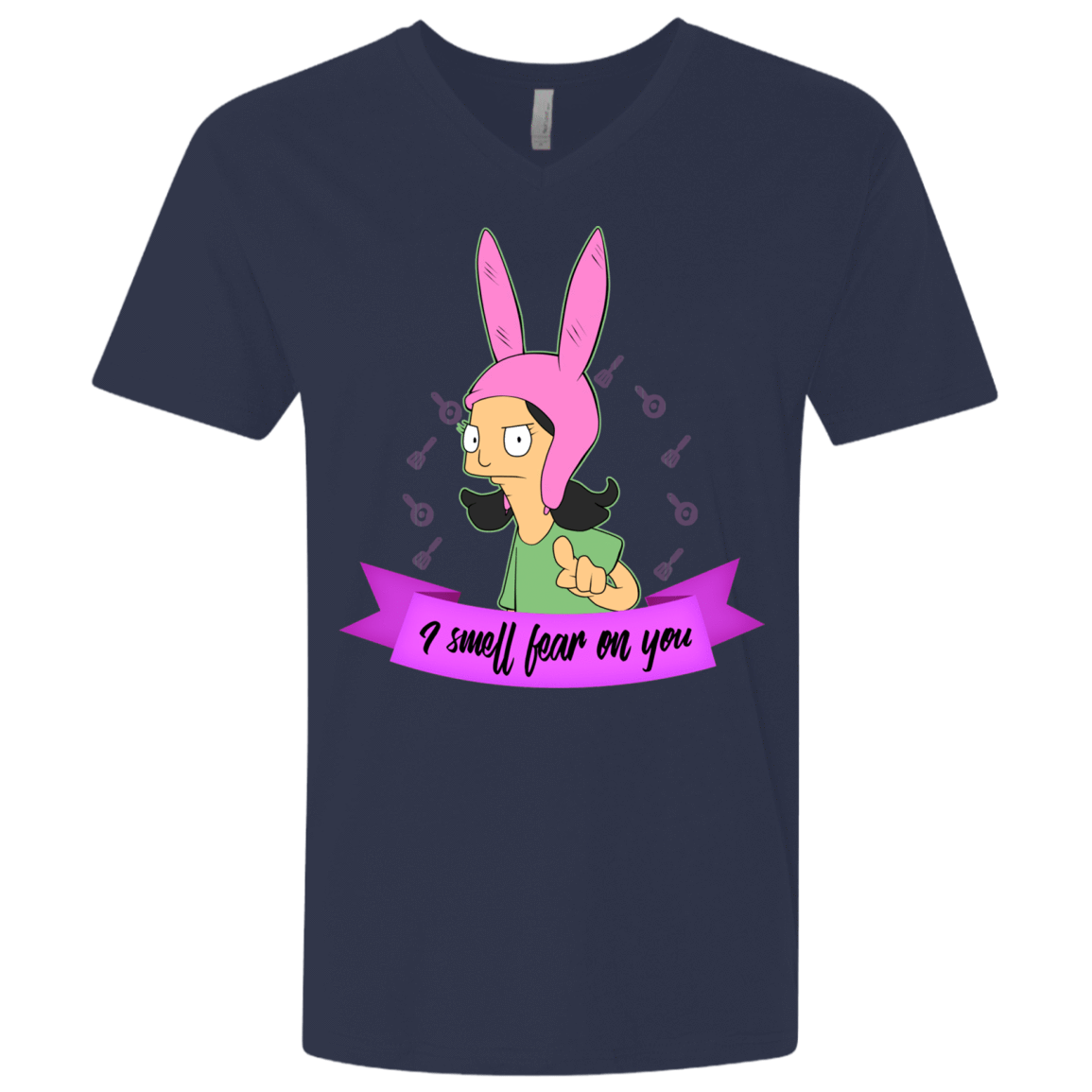 T-Shirts Midnight Navy / X-Small Louise Smell Fear Men's Premium V-Neck
