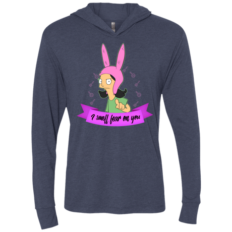 T-Shirts Vintage Navy / X-Small Louise Smell Fear Triblend Long Sleeve Hoodie Tee