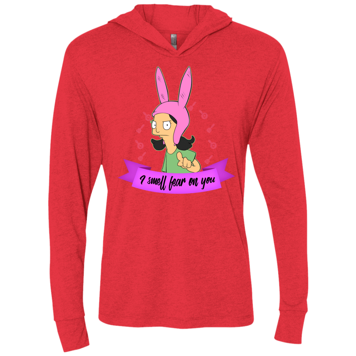 T-Shirts Vintage Red / X-Small Louise Smell Fear Triblend Long Sleeve Hoodie Tee