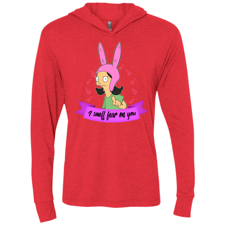 T-Shirts Vintage Red / X-Small Louise Smell Fear Triblend Long Sleeve Hoodie Tee