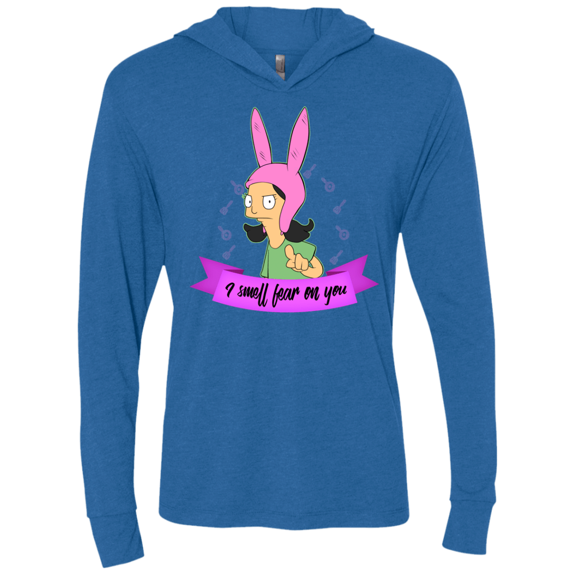 T-Shirts Vintage Royal / X-Small Louise Smell Fear Triblend Long Sleeve Hoodie Tee