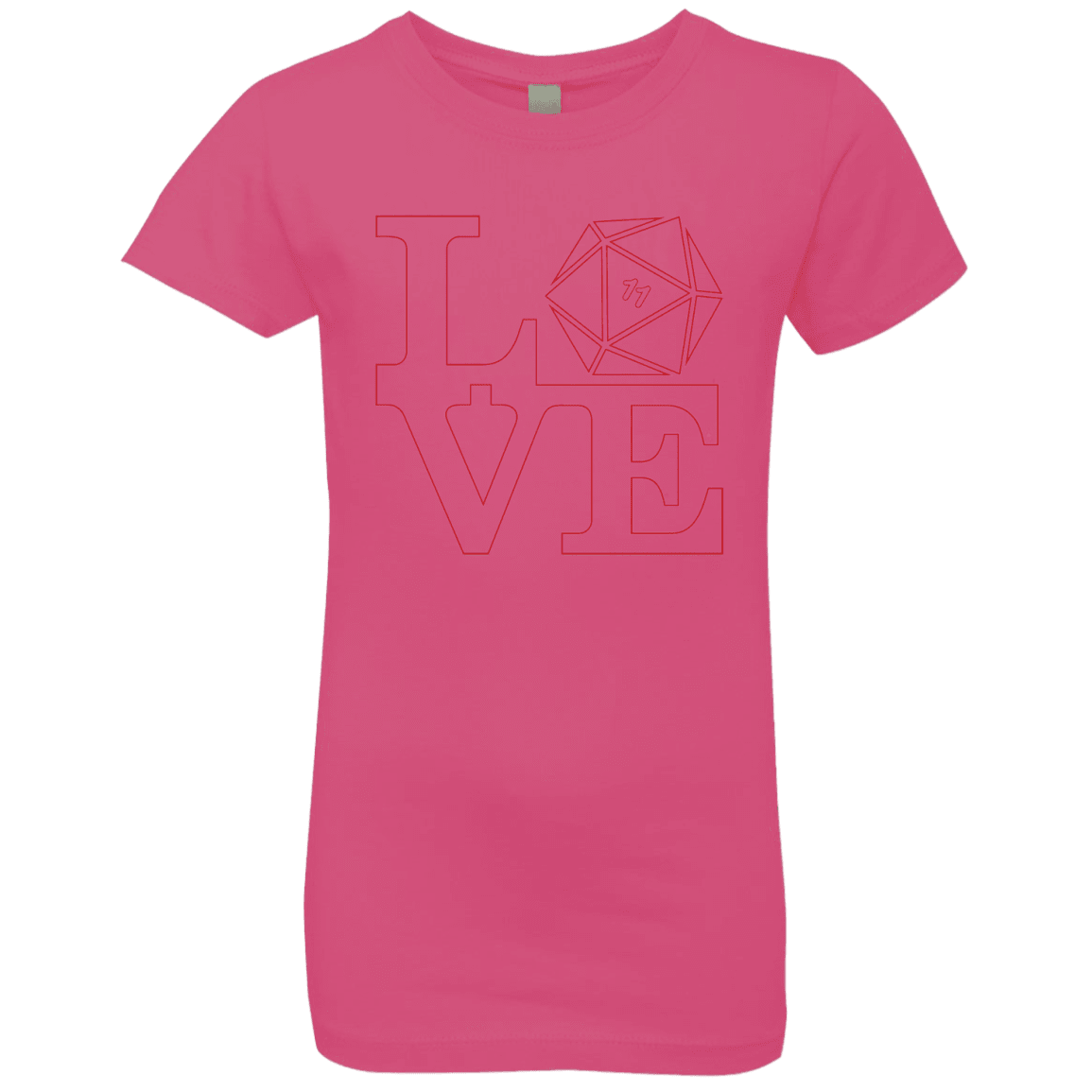 T-Shirts Hot Pink / YXS Love 11 Girls Premium T-Shirt