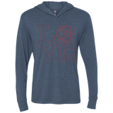 T-Shirts Indigo / X-Small Love 11 Triblend Long Sleeve Hoodie Tee