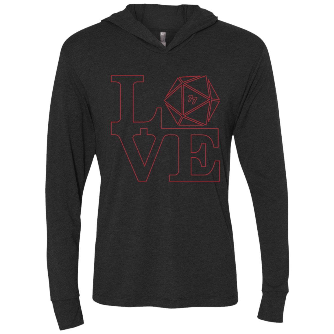 T-Shirts Vintage Black / X-Small Love 11 Triblend Long Sleeve Hoodie Tee