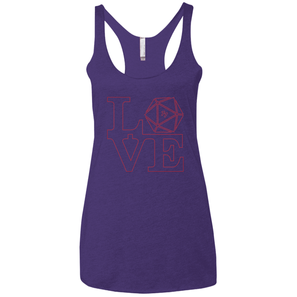 T-Shirts Purple / X-Small Love 11 Women's Triblend Racerback Tank