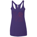 T-Shirts Purple / X-Small Love 11 Women's Triblend Racerback Tank