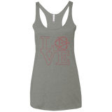 T-Shirts Venetian Grey / X-Small Love 11 Women's Triblend Racerback Tank