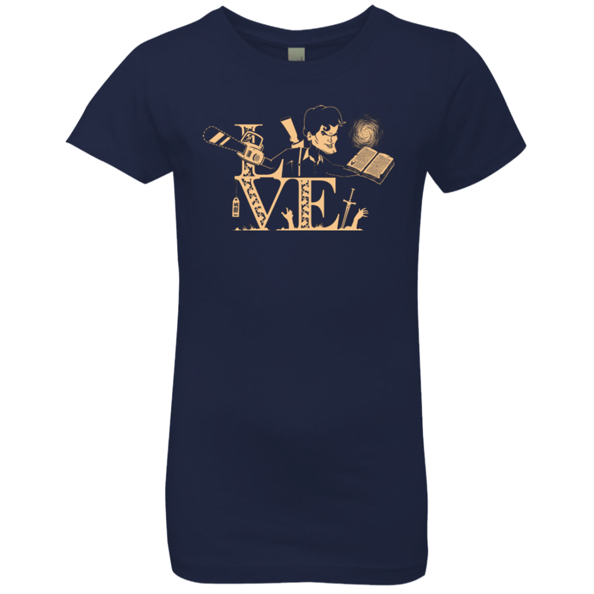T-Shirts Midnight Navy / YXS Love Ash Girls Premium T-Shirt