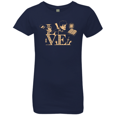 T-Shirts Midnight Navy / YXS Love Ash Girls Premium T-Shirt
