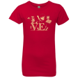 T-Shirts Red / YXS Love Ash Girls Premium T-Shirt