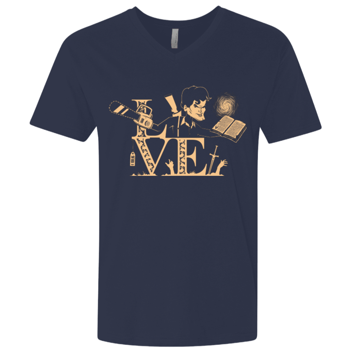 T-Shirts Midnight Navy / X-Small Love Ash Men's Premium V-Neck
