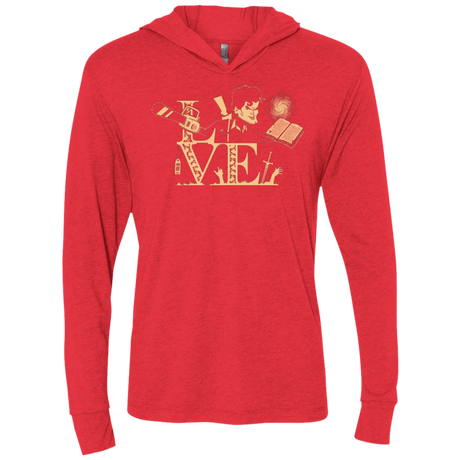 T-Shirts Vintage Red / X-Small Love Ash Triblend Long Sleeve Hoodie Tee