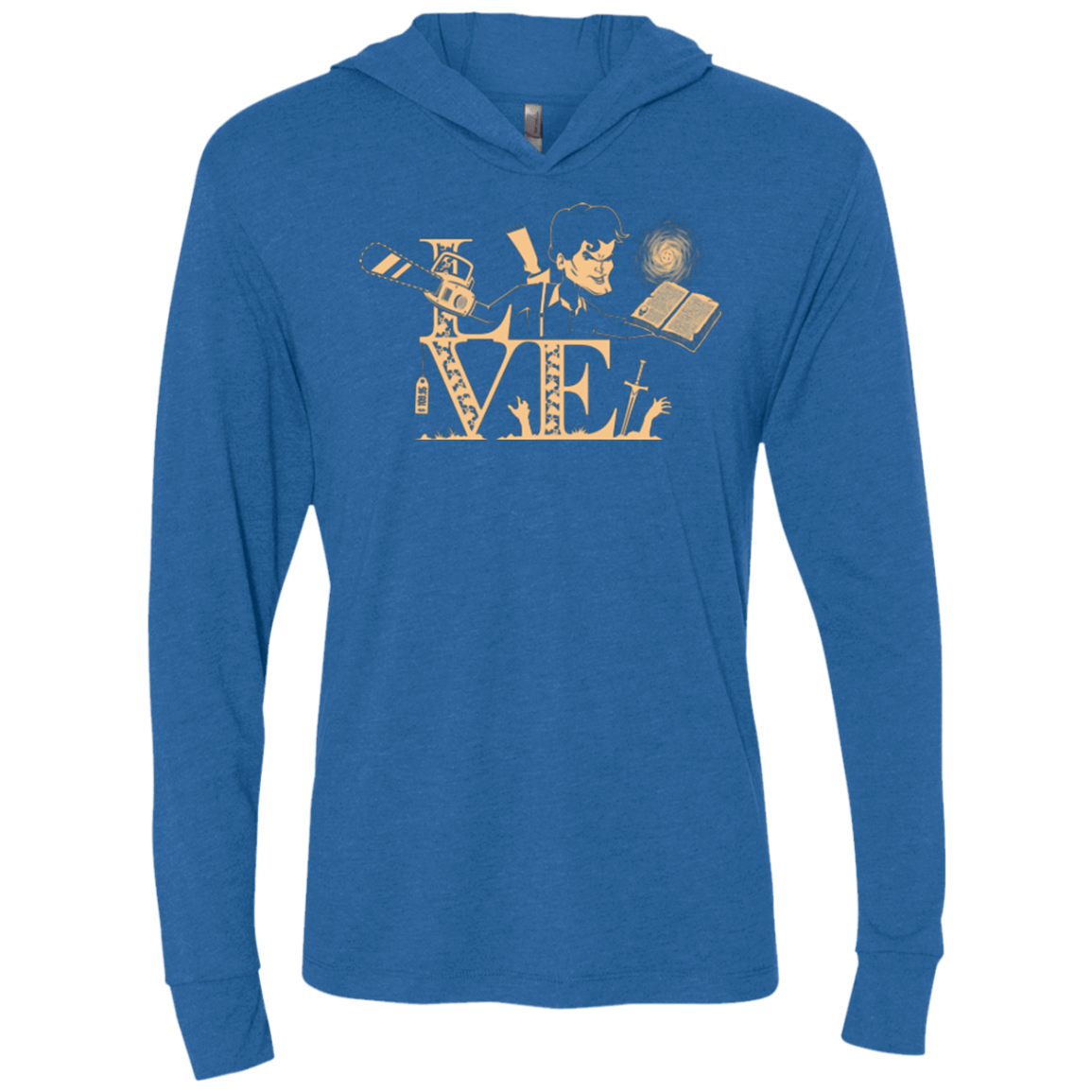 T-Shirts Vintage Royal / X-Small Love Ash Triblend Long Sleeve Hoodie Tee