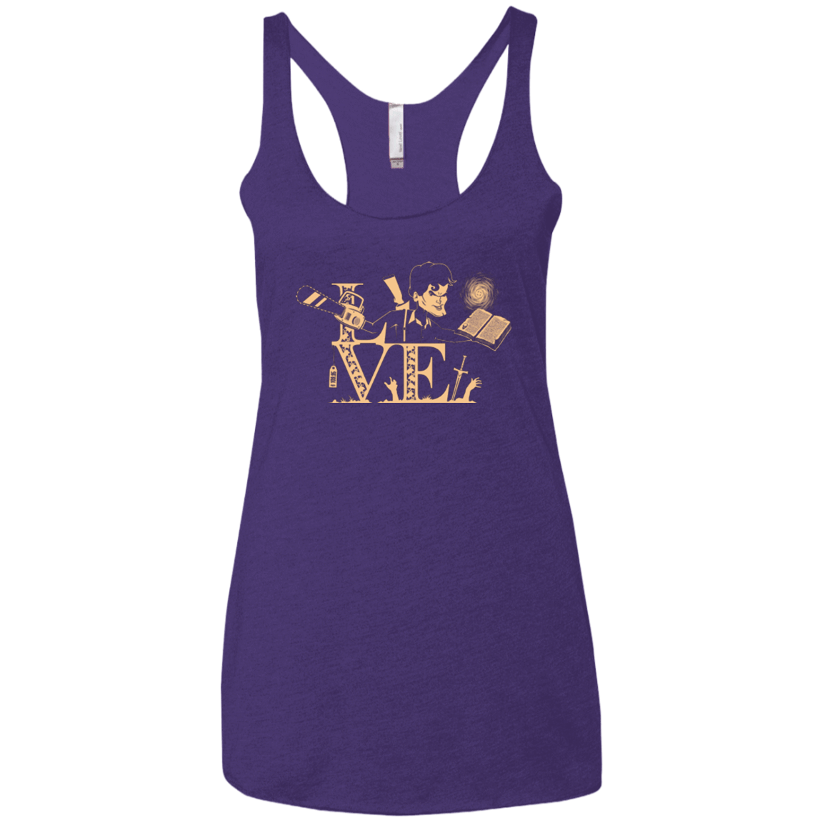 T-Shirts Purple / X-Small Love Ash Women's Triblend Racerback Tank