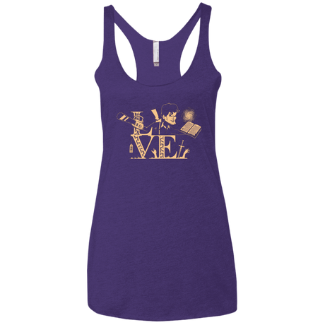 T-Shirts Purple / X-Small Love Ash Women's Triblend Racerback Tank