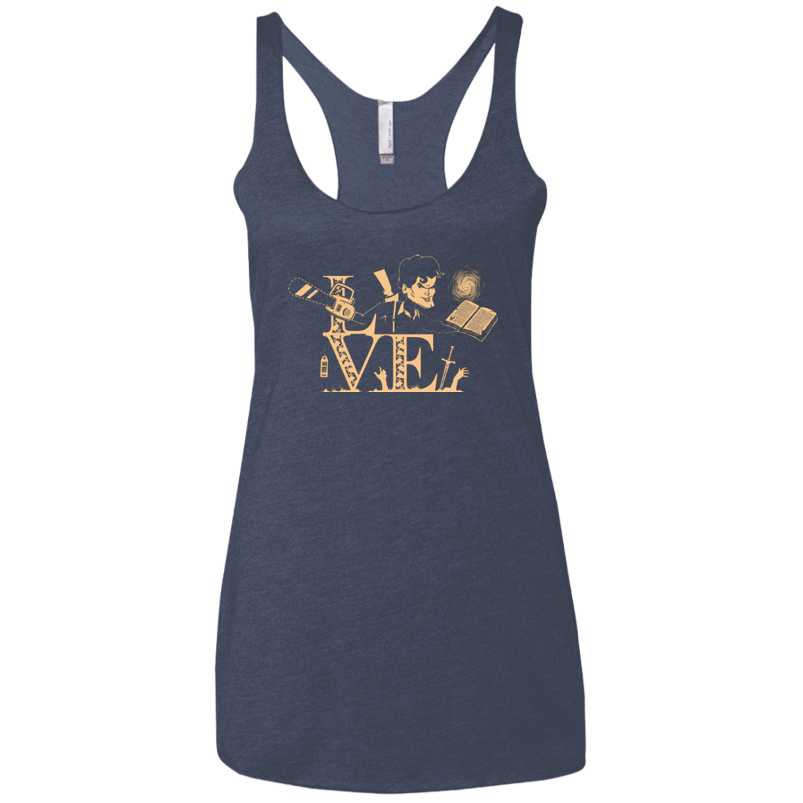T-Shirts Vintage Navy / X-Small Love Ash Women's Triblend Racerback Tank