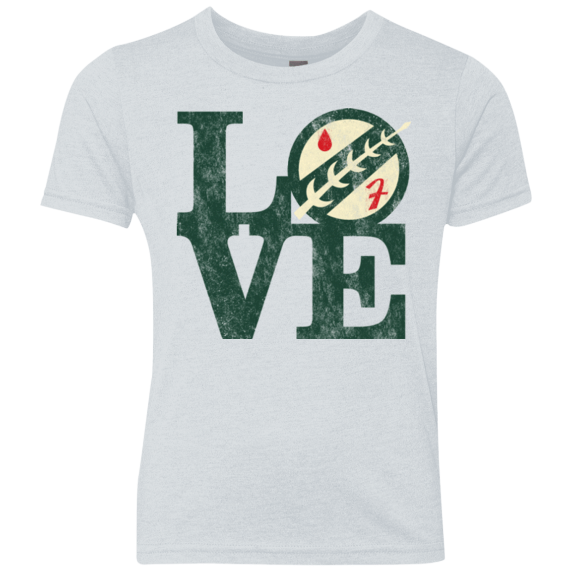 T-Shirts Heather White / YXS LOVE Boba Youth Triblend T-Shirt