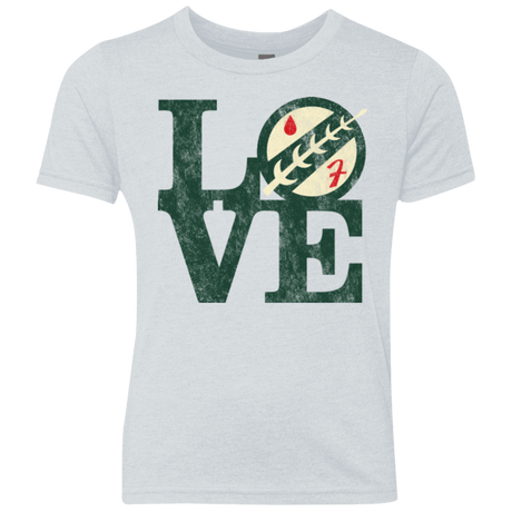 T-Shirts Heather White / YXS LOVE Boba Youth Triblend T-Shirt