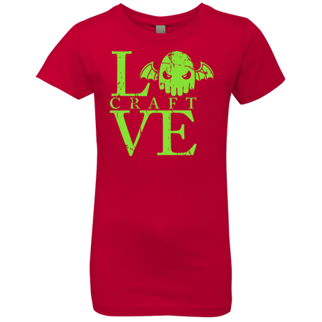 T-Shirts Red / YXS Love craft Girls Premium T-Shirt