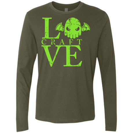 T-Shirts Military Green / Small Love craft Men's Premium Long Sleeve