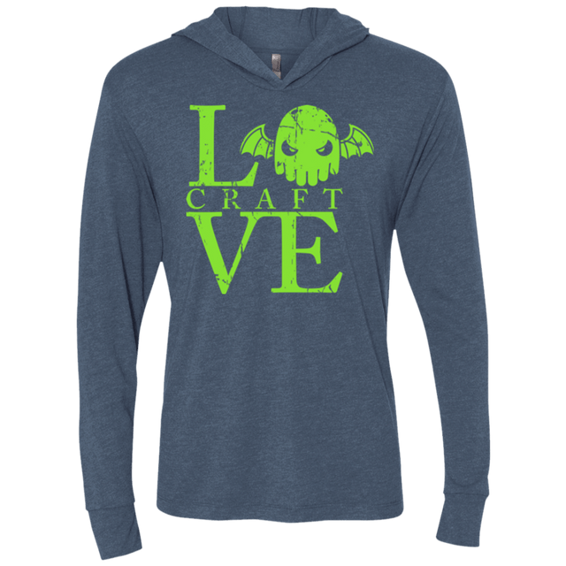 T-Shirts Indigo / X-Small Love craft Triblend Long Sleeve Hoodie Tee