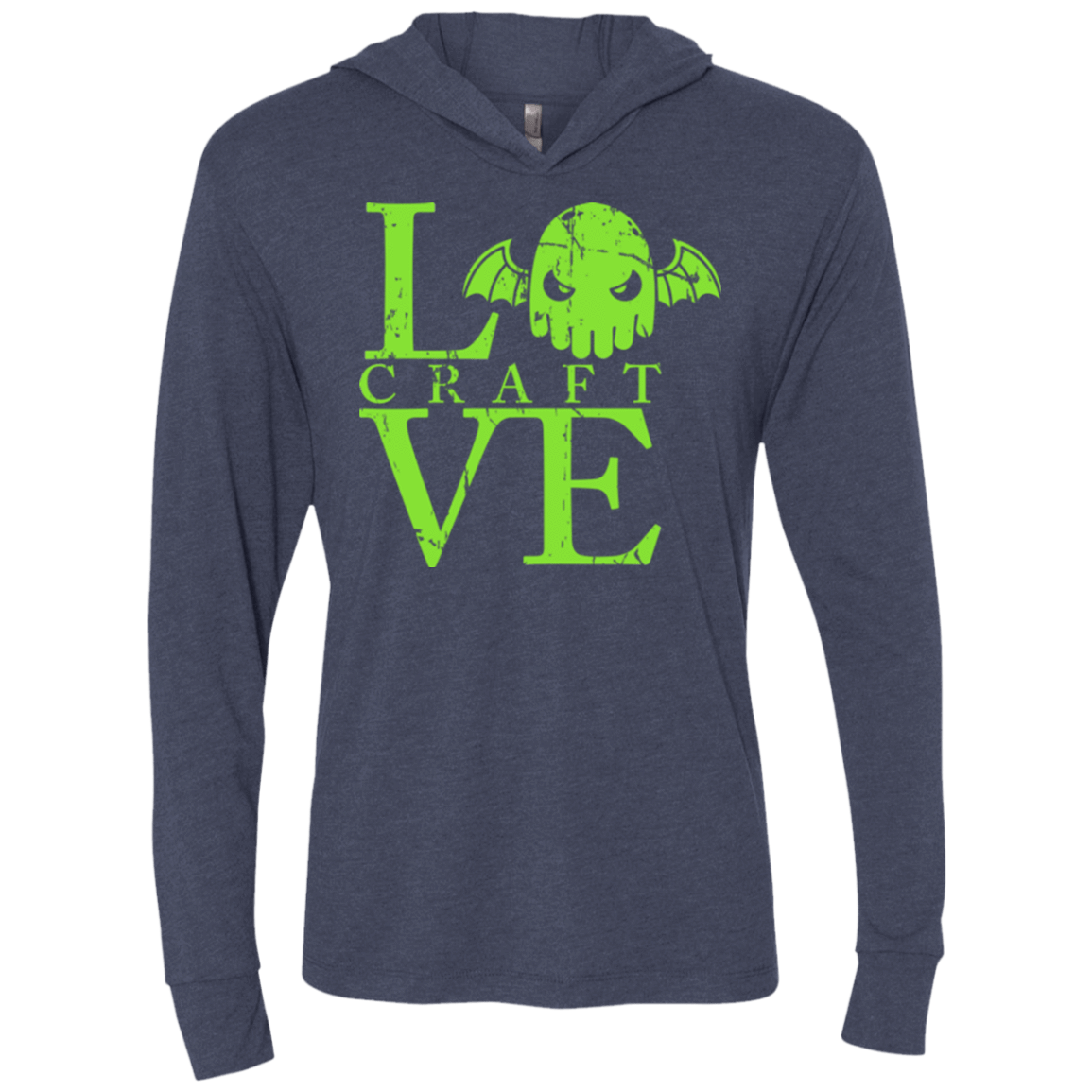 T-Shirts Vintage Navy / X-Small Love craft Triblend Long Sleeve Hoodie Tee