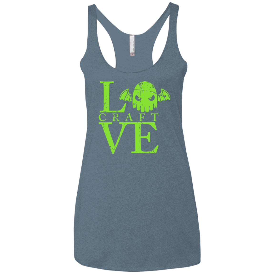 T-Shirts Indigo / X-Small Love craft Women's Triblend Racerback Tank