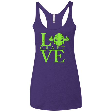 T-Shirts Purple / X-Small Love craft Women's Triblend Racerback Tank