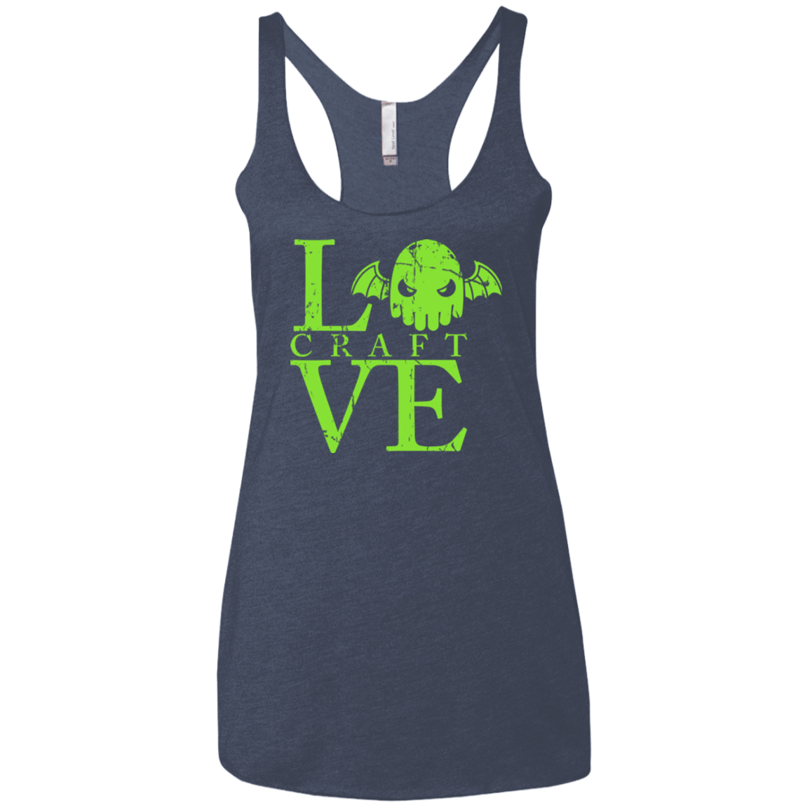 T-Shirts Vintage Navy / X-Small Love craft Women's Triblend Racerback Tank