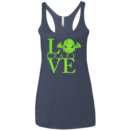 T-Shirts Vintage Navy / X-Small Love craft Women's Triblend Racerback Tank