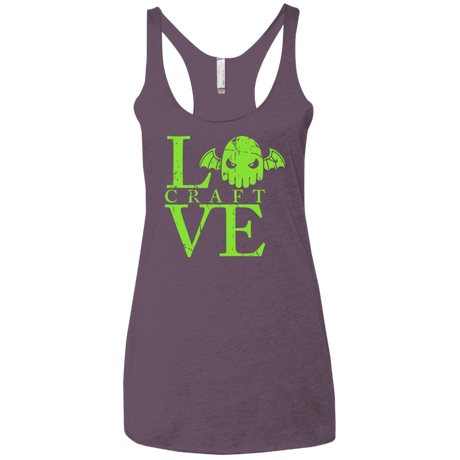 T-Shirts Vintage Purple / X-Small Love craft Women's Triblend Racerback Tank