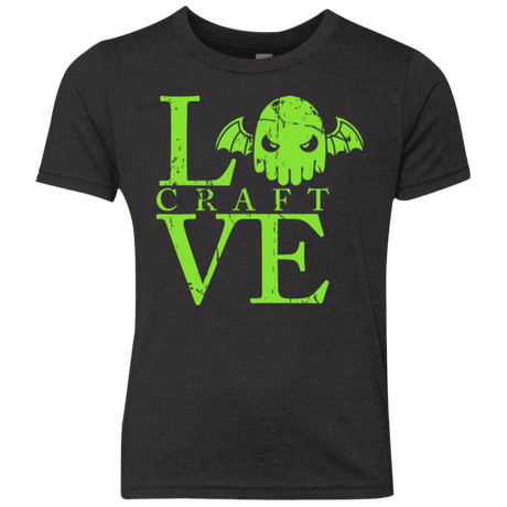 T-Shirts Vintage Black / YXS Love craft Youth Triblend T-Shirt