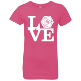T-Shirts Hot Pink / YXS Love D20 Girls Premium T-Shirt